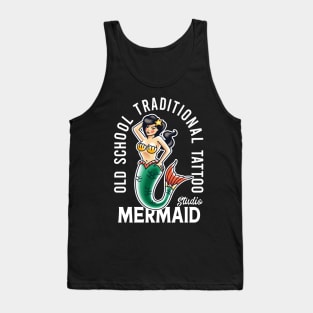 old school traditional tattoo mermaid Tank Top